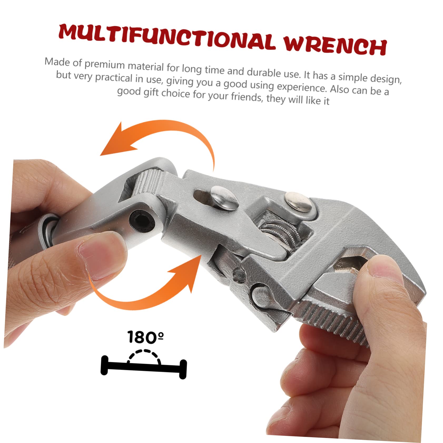 VILLCASE Llave Inglesa de Trinquete Plegable Rotación 180 Grados