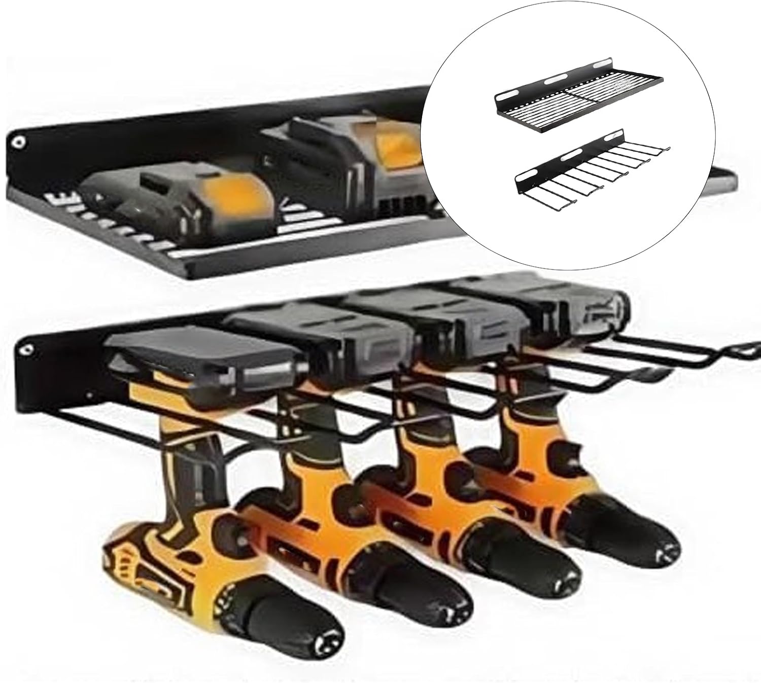 Hand Power Tool Organizers Rack Heavy Duty Metal Wall Shelf Drill Screwdriver Storage Rack for Organizing Electric Tools Heavy Duty Pegboard Wall Storage Tool
