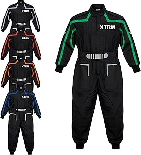 3GO Combinaison de motocross, kart pour enfants - Vêtements de moto pour quad MX tout-terrain - Go Karting ATV MTB BMX Enduro Dirt Bike - Combinaison une pièce