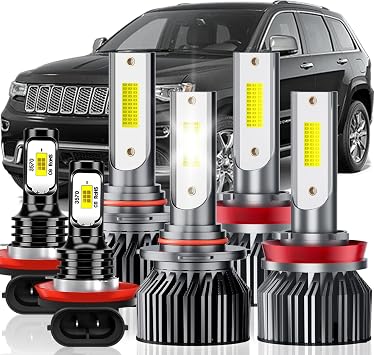 Upgraded Light Bulbs Kit Fits With 2014-2016 Jeep Grand Cherokee, Pack of 6