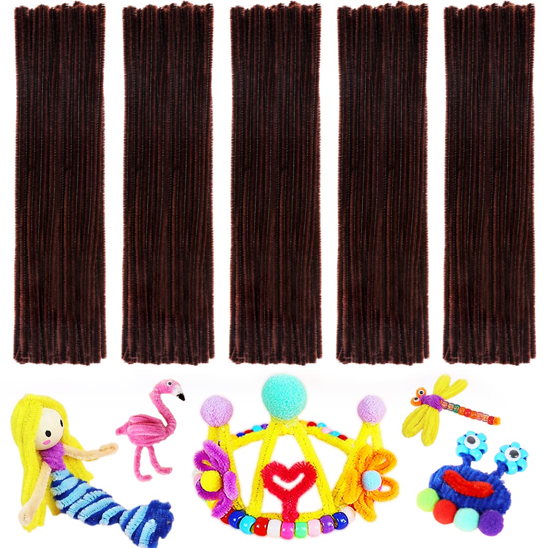 Pipe Cleaners, Pipe Cleaners Craft, Arts and Crafts, Crafts, Craft Supplies, Art Supplies (Brown)…
