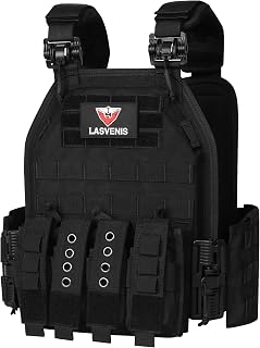 Quick Release Tactical Vest for Men, Adjustable Breathable Weighted Tactical Vest for Training