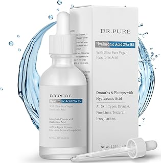 Hyaluronic Acid 2% B5 Serum: Dr. Pure Hydrating Moisture Repair Skin - Fine Lines Tightening Smoother Texture Night Serum ...