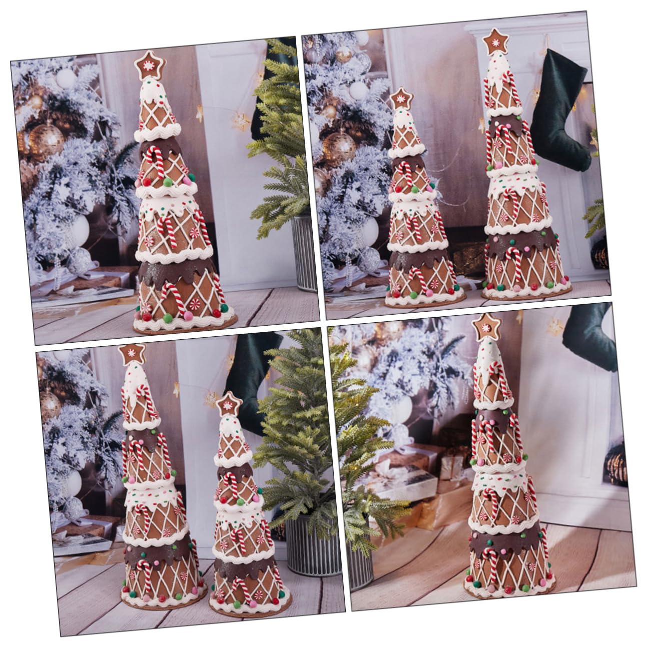 Kunststoff-Weihnachtsbaum mit Süßigkeiten-Design Weihnachtsdeko für Zuhause Party Geschenkidee für Verschiedene Festtagsfeiern