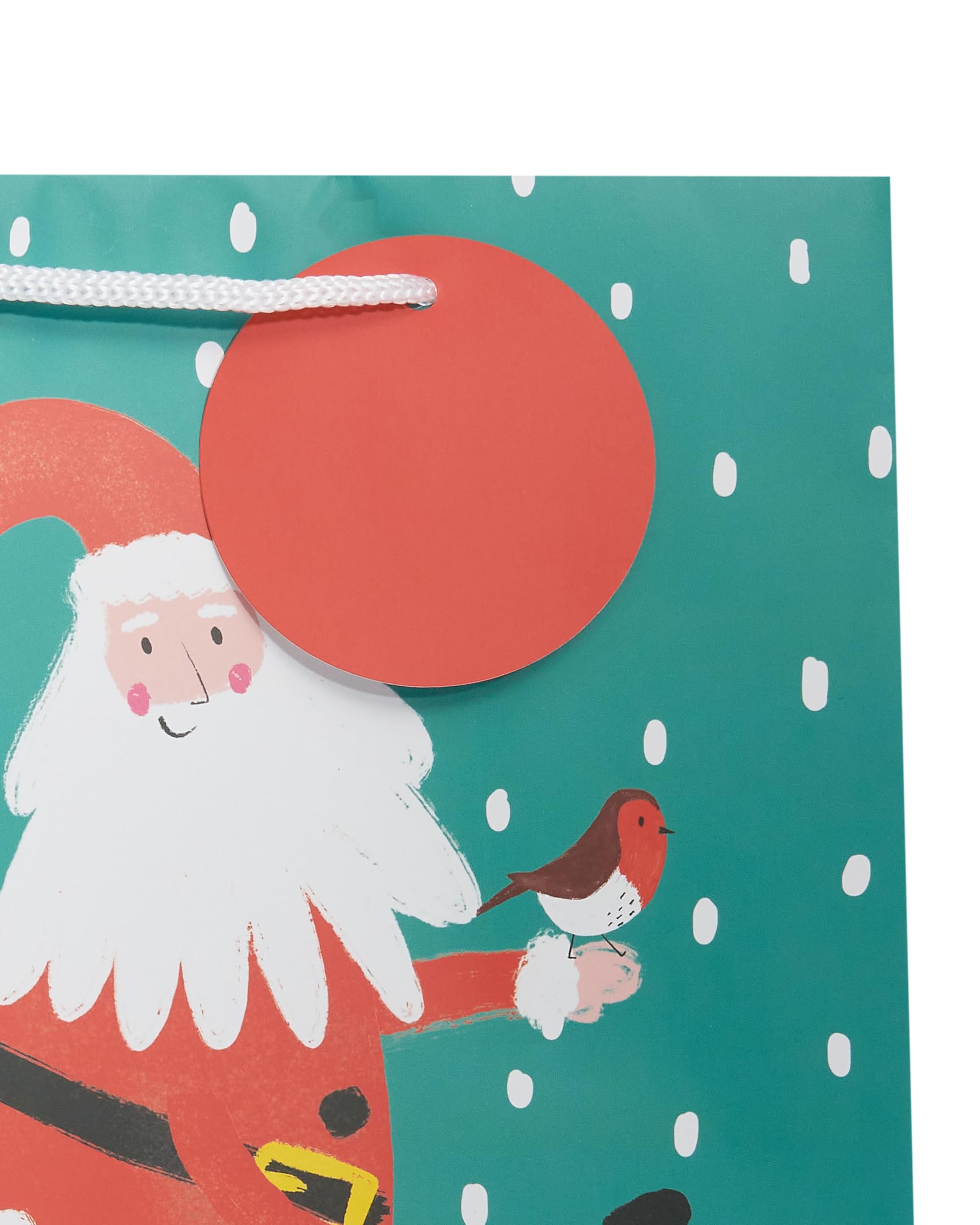 UK Greetings Multipack of 6 Large Gift Bags for Him/Her/Friend, For Christmas, Santa & Bike Design, Large Santa & Bike - Image 3