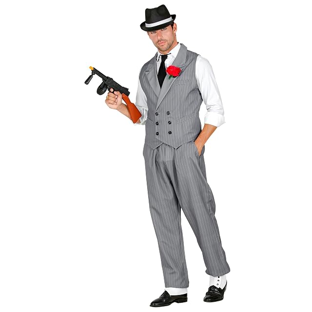 W WIDMANN MILANO Party Fashion - Disfraz de gánster de 3 piezas