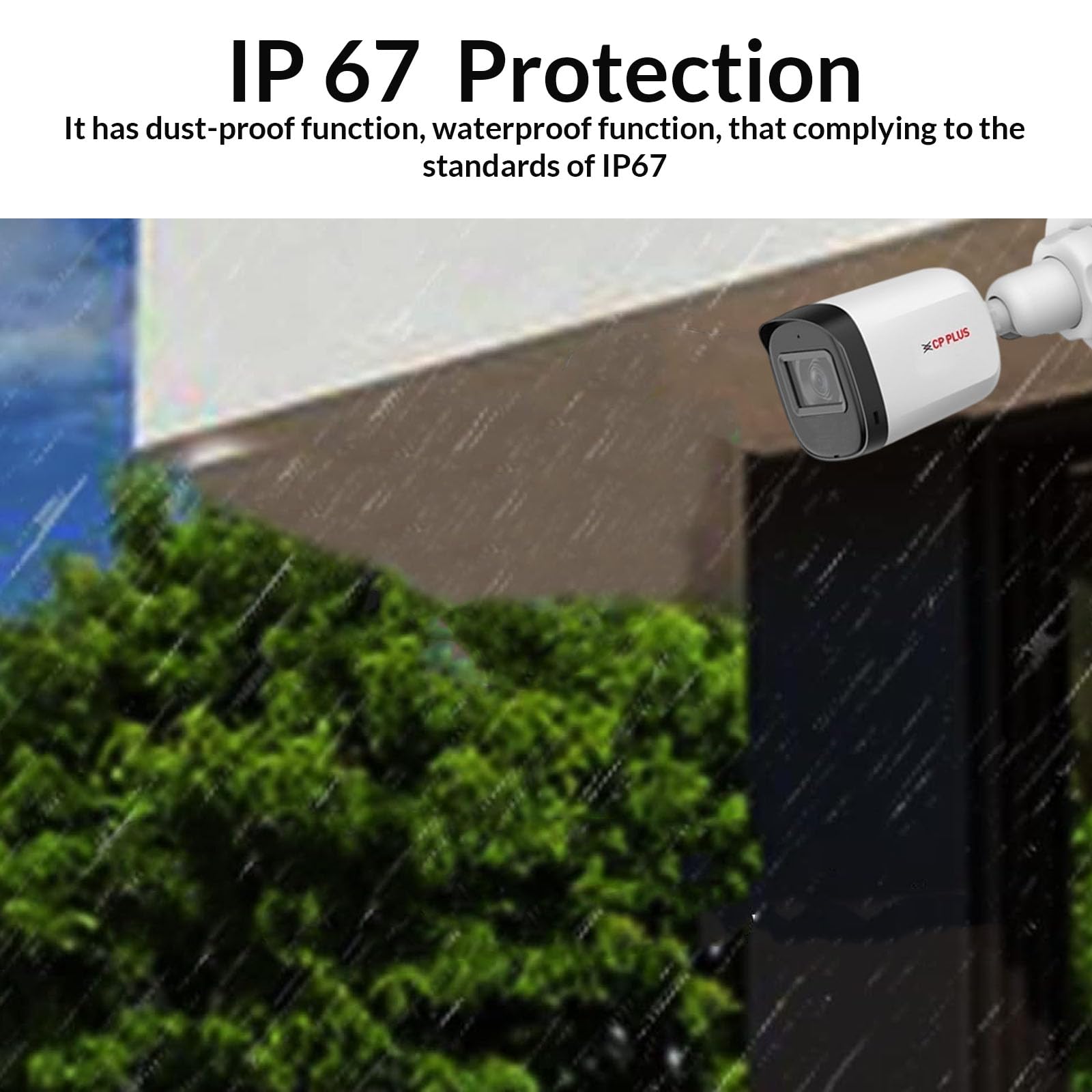 CP Plus 2.4MP IR Wired Bullet Outdoor Camera CP-URC-TC24PL3 Compatible with DVR only | 3.6mm Lens | 30 Meter Black & White Night Vision | IP67 | Analog HD CCTV Camera, White — Amazon image 5