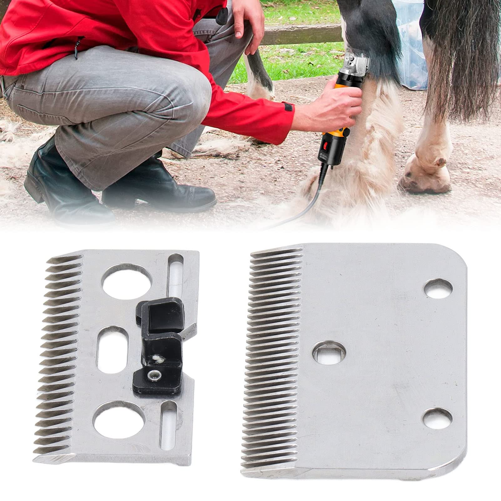 35 Zahn-Pferdeschermaschine, Hartmetall-Universal-Haarschneidemaschine für Vieh, Ersatz-Pferdeschermaschine, Zubehör für Pferde, Ziegen, dickes Fell