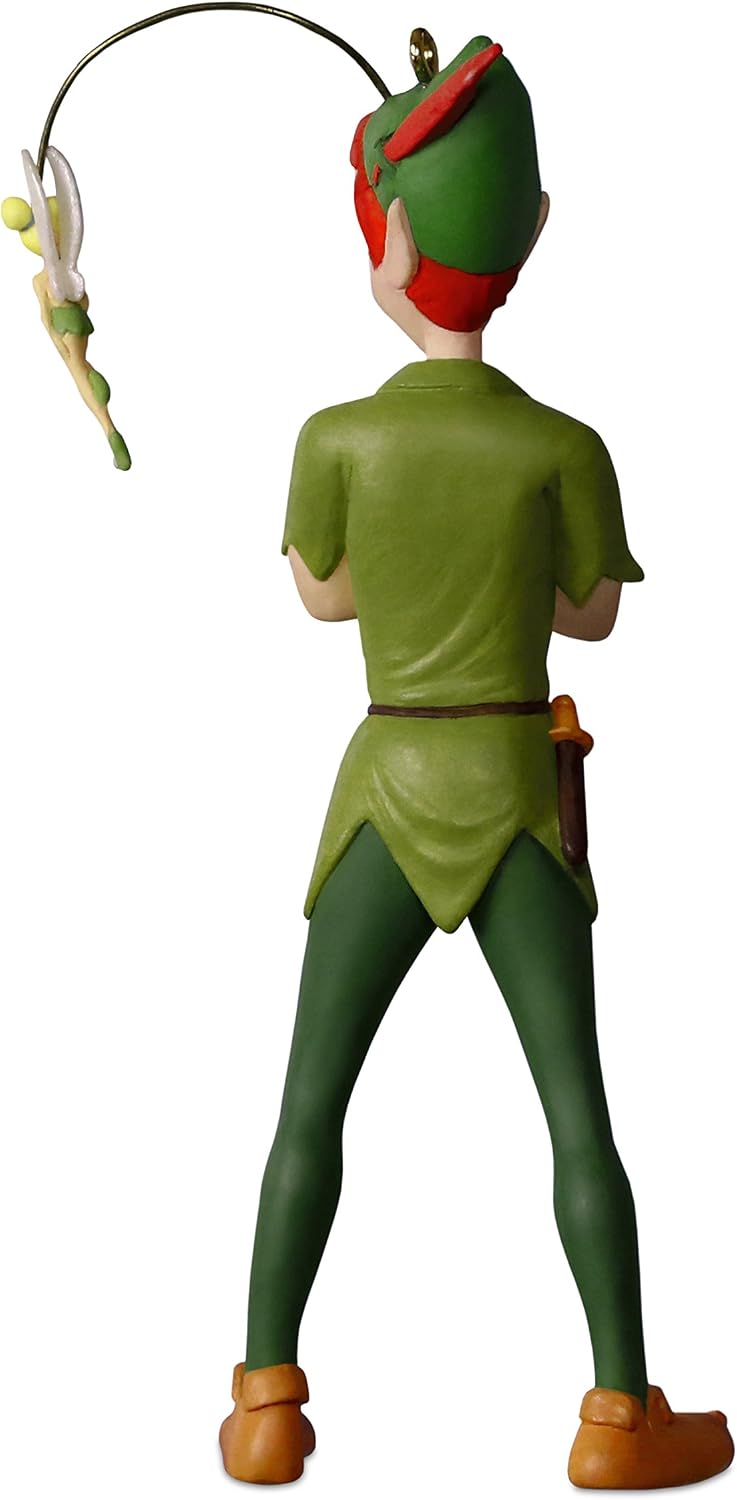 Hallmark Keepsake Christmas Ornament 2018 Year Dated, Disney Peter Pan and Tinkerbell, Faith Trust Pixie Dust