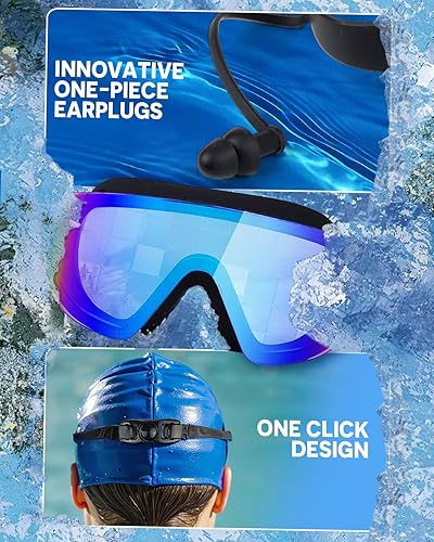 Miniatura 5 de Swim Goggles, Frameless Wide View Swimming Goggles, Anti-Fog Anti-UV No Leaking Pool Goggles for Men Women Adult