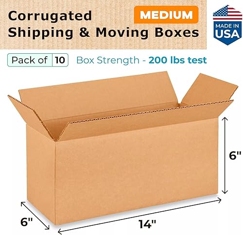 Miniatura 152 de Cajas para envío IDL Packaging - B-1266-5 de cartón corrugado, tamaño pequeño, de 12 pulgadas de largo x 6 pulgadas de ancho x 6 pulgadas de alto