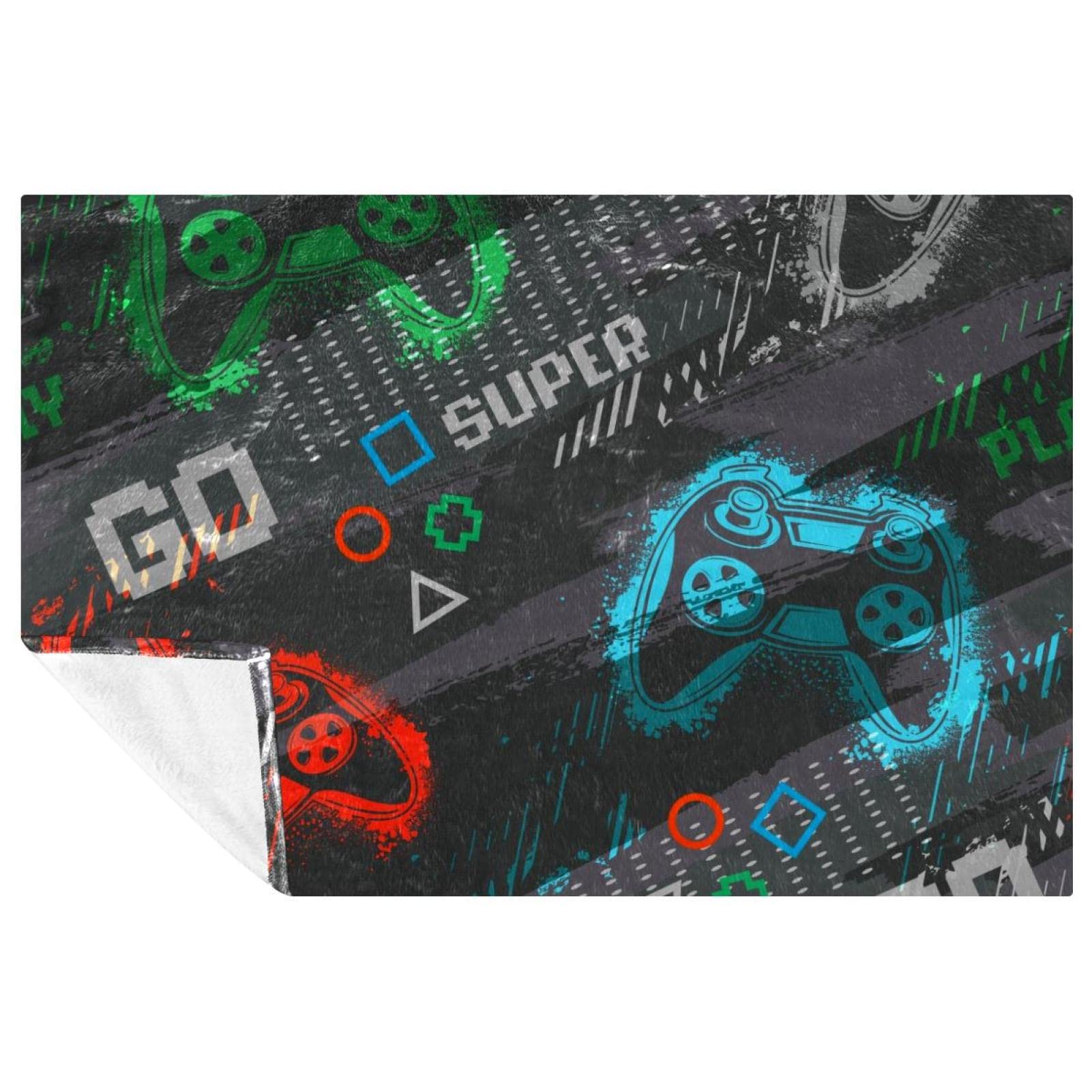 Plaid manette de jeu doux et chaud pour vos soirées gaming sur le canapé