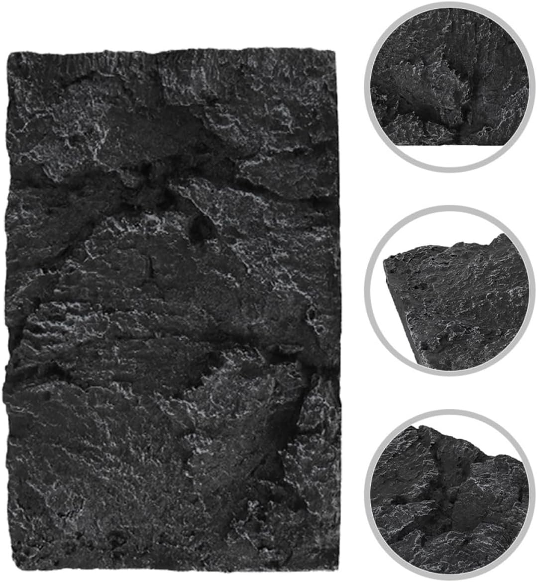 2pcs Stone Texture Aquarium Background for Fish Tanks Reptile Terrarium Decor Lightweight Pu Material Visual Depth and Design