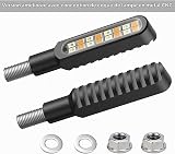 Kinstecks 4PCS Motorcycle Indicators Flowing Turn Signal Lights Motorbike Turning Indicators Daytime Running Lights Brake Lights 12V 16LED for Motorcycle Motorbike - 4
