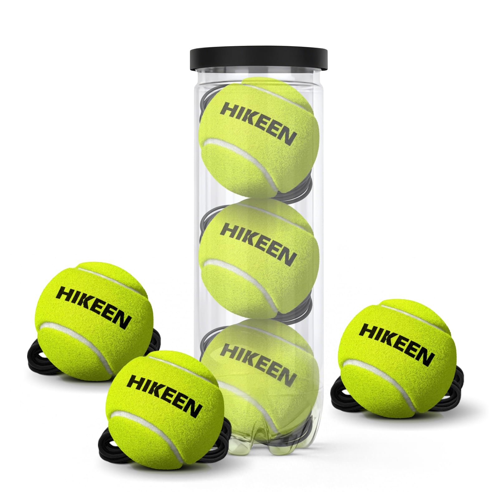 Hikeen 3 Tennis Balls with Strings,High-Bounce Ball in Sealed Storage, Tennis Training Balls for Tennis Trainer Rebound