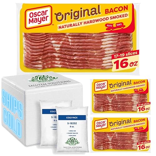 Salutem Vita - Oscar Mayer Original Bacon 12 horas de madera natural ahumado, 16 onzas - Paquete de 3