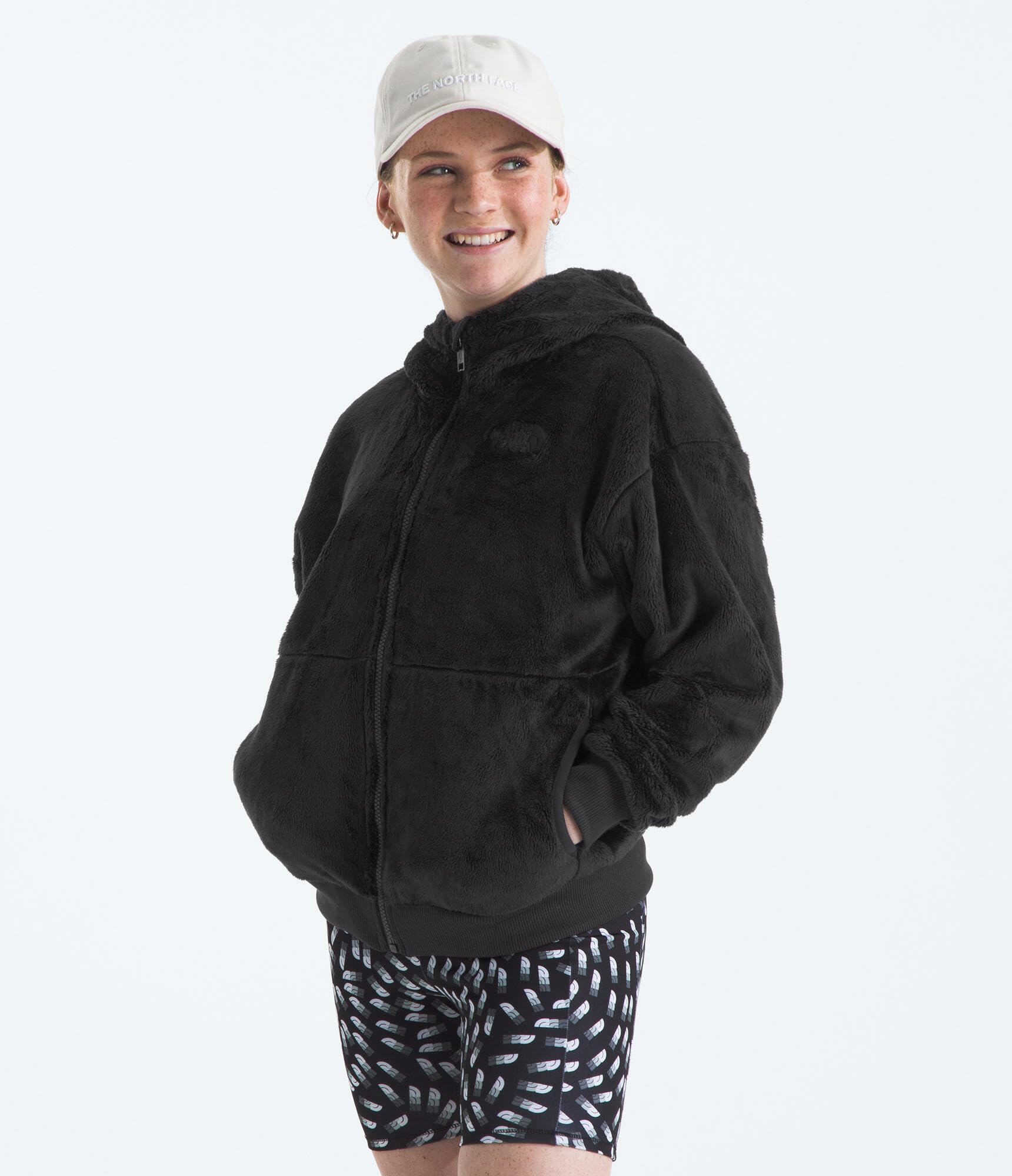 The North Face Osito Full Zip Hoodie | Fleece Hooded Jacket With Hand Pockets & Durable Ribbed Collar Giacca Bambine e ragazze (Pacco da 1)