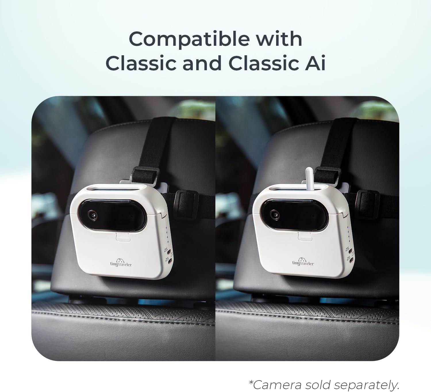 Tiny Traveler Portable Power Bank Add-On – 8 Hours Rechargeable Battery for Baby Car Monitor, Easily Attach to Camera, Charge Mobile Devices on The Go – Compact and Portable Design