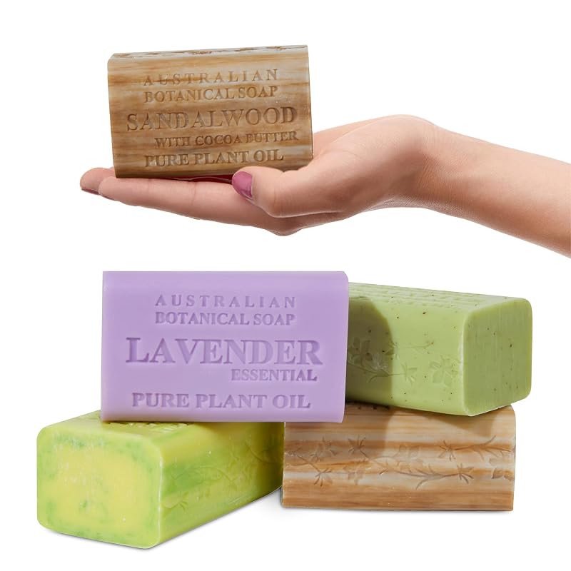 Australian Botanical Soap Essential Medley Assorted Bars, 6.6 oz, Pack of 4