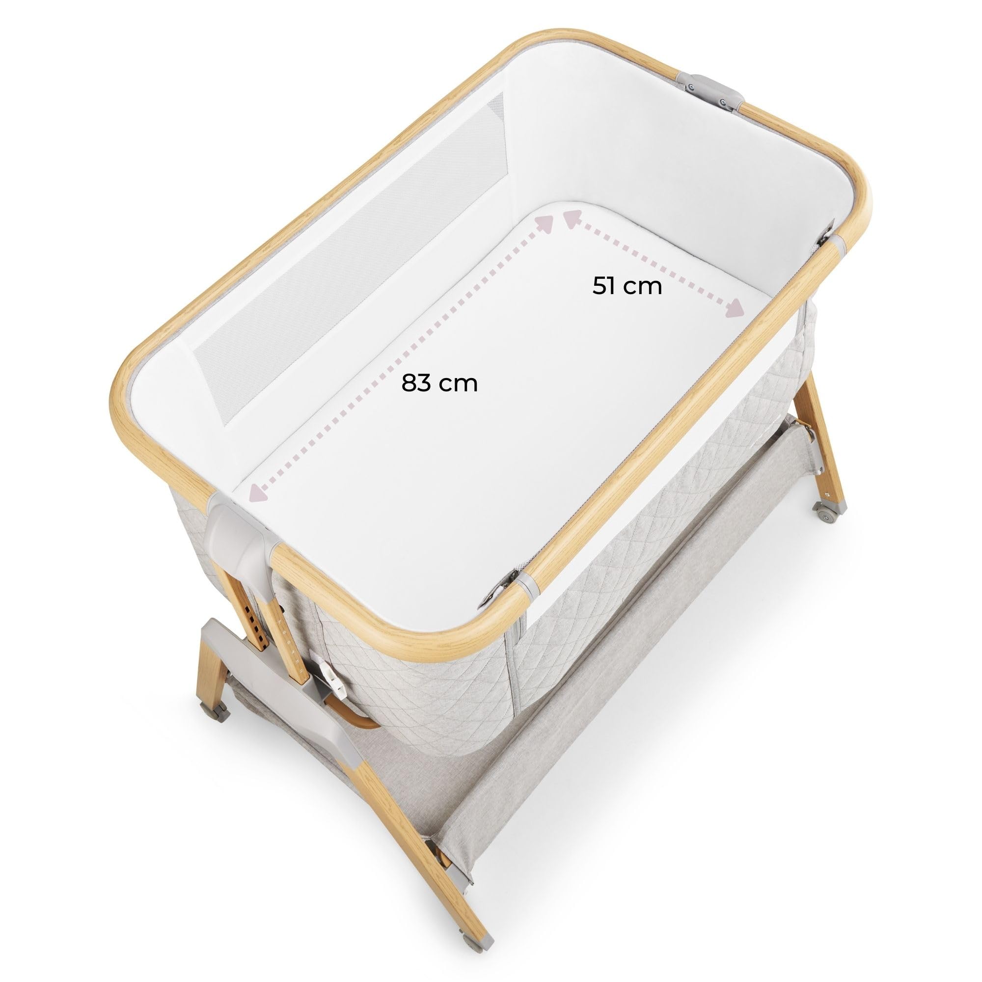 Moby-System Dreemy Lit SupéRieur 3 en 1 - Berceau Pliable avec Couffin Bebe - Hauteur 7 Niveaux, roulettes Transport, ÉTagère sous Lit - pour Enfants jusqu'à 9 kg