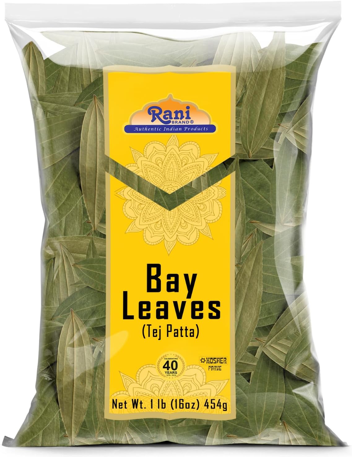 Rani Bay Leaf (Leaves) Whole Spice Hand Selected Extra Large 16oz (1lb) 454g Bulk ~ All Natural | Gluten Friendly | NON-GMO | Kosher | Vegan | Indian Origin (Tej Patta)