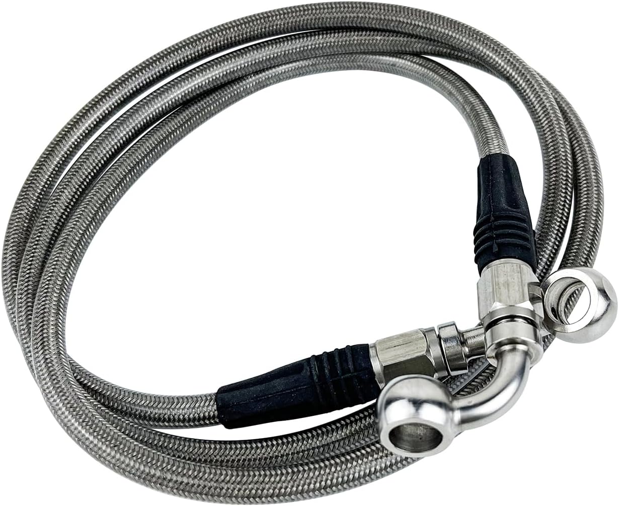 50 Inches Extended Length Hydraulic Front Brake Line Kit Fit for Harley Sportster XL883 XL883N 2010-2018 XL1200X 2004-2022, for 16"-18" Handlebar Stainless Steel