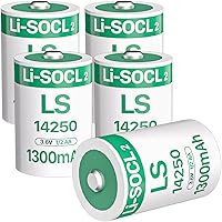 Vista 6 de 10 pilas LS14250 de 1300 mAh 1/2 AA de litio de 3.6 voltios para Dogwatch R9, correa de collar de perro, respaldo de memoria, relojes en tiempo