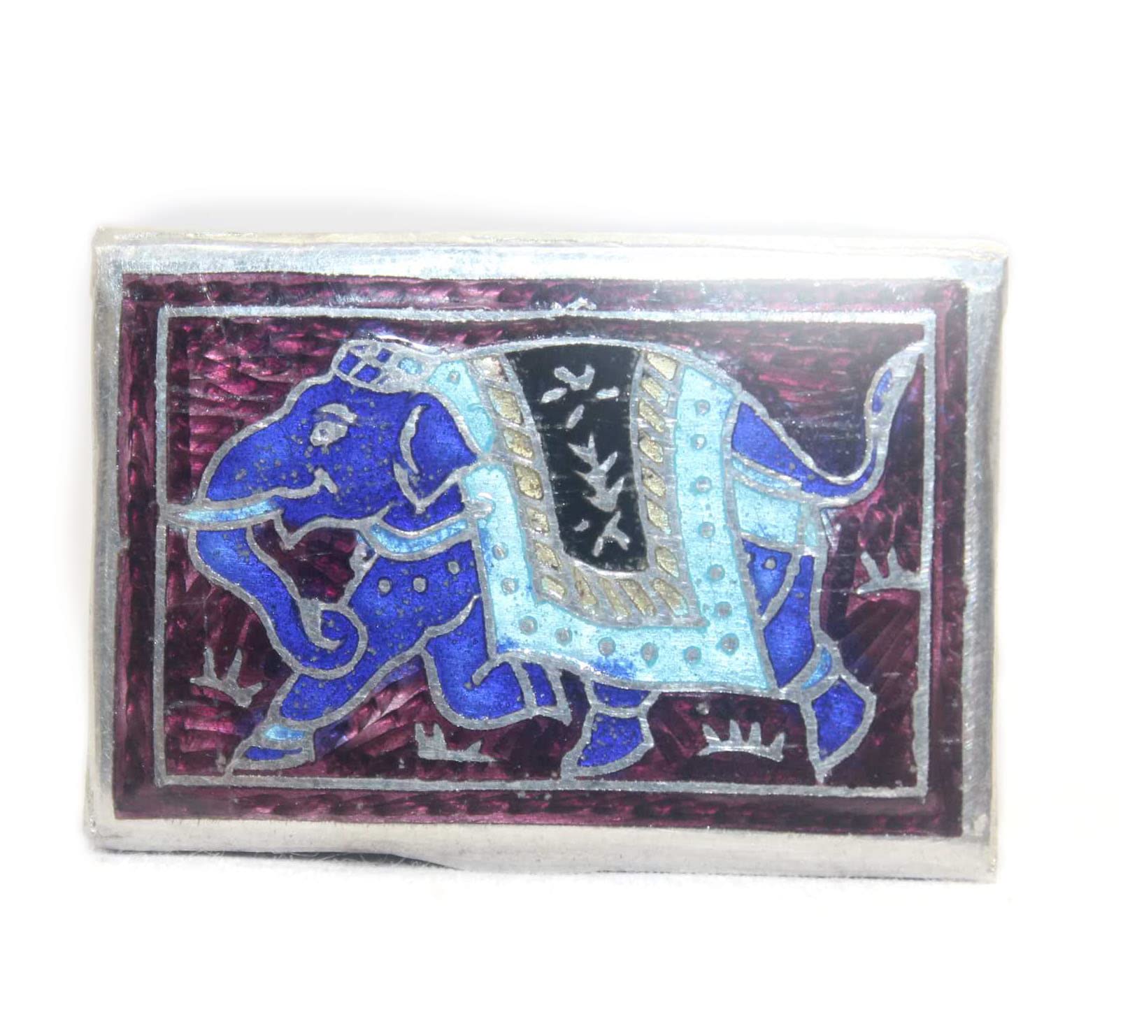 Boîte à bijoux éléphant cloisonné argent 925 Rajasthan Gems écrin luxe