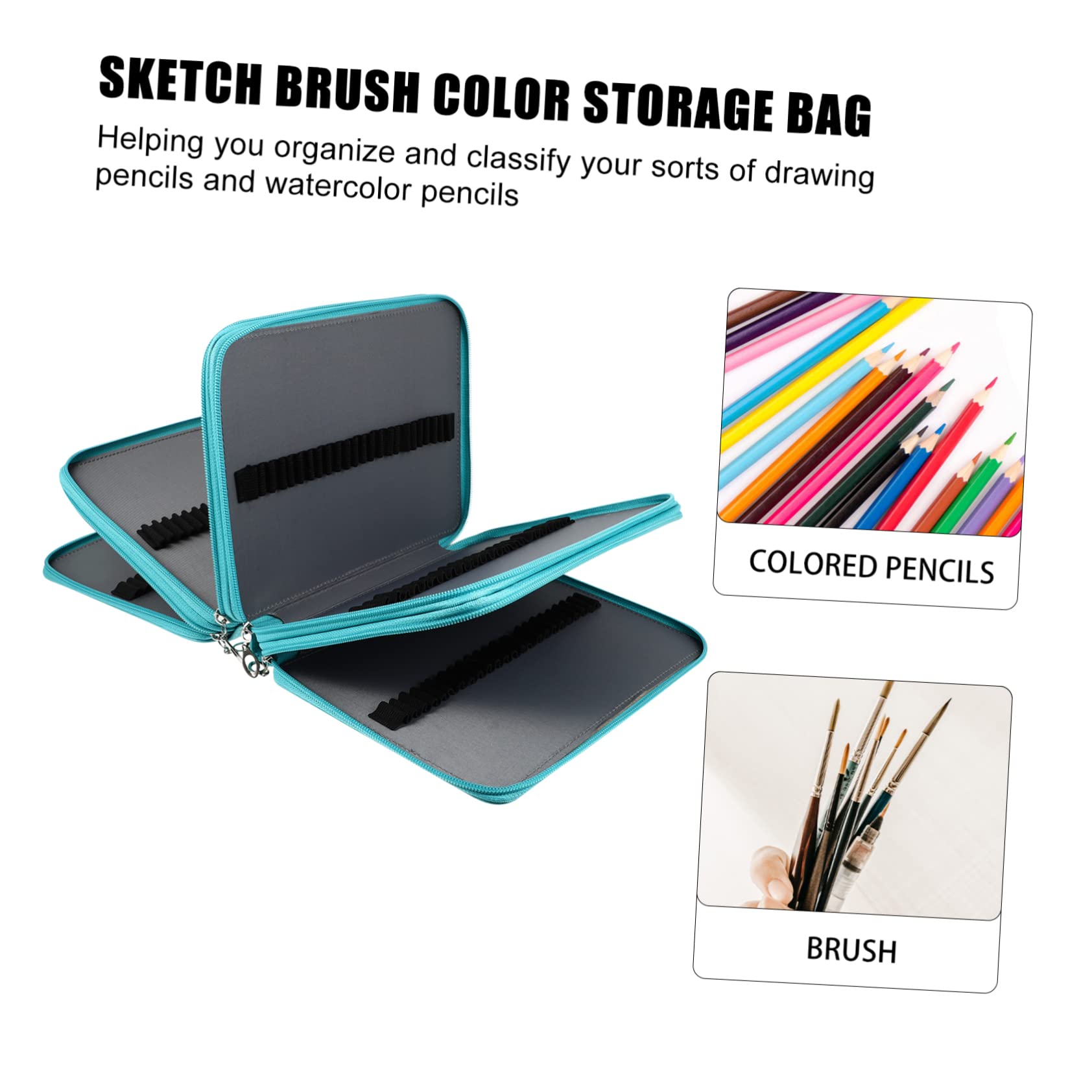 Artibetter Borsa Per Cancelleria in Pu Astuccio Per Matite Da Per Ragazza Contenitore Per Matite Organizzatore Penne Per Studenti e Appassionati Pittura