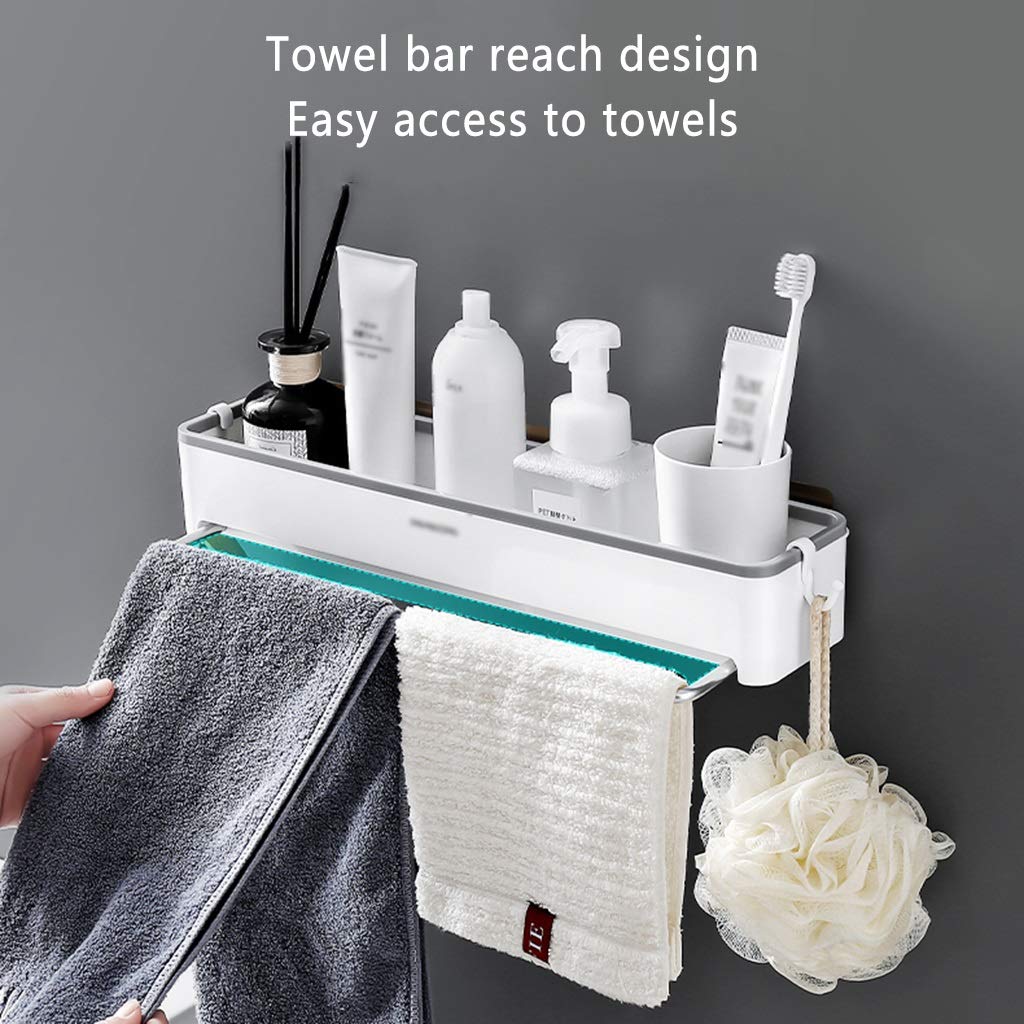 Estante De Baño Estante De Baño, Estante De Especias De Cocina De Pared, Sin Perforaciones, Práctico Y Conveniente, para Ducha Y Sala De Estar, 2 Estilos(Gris)