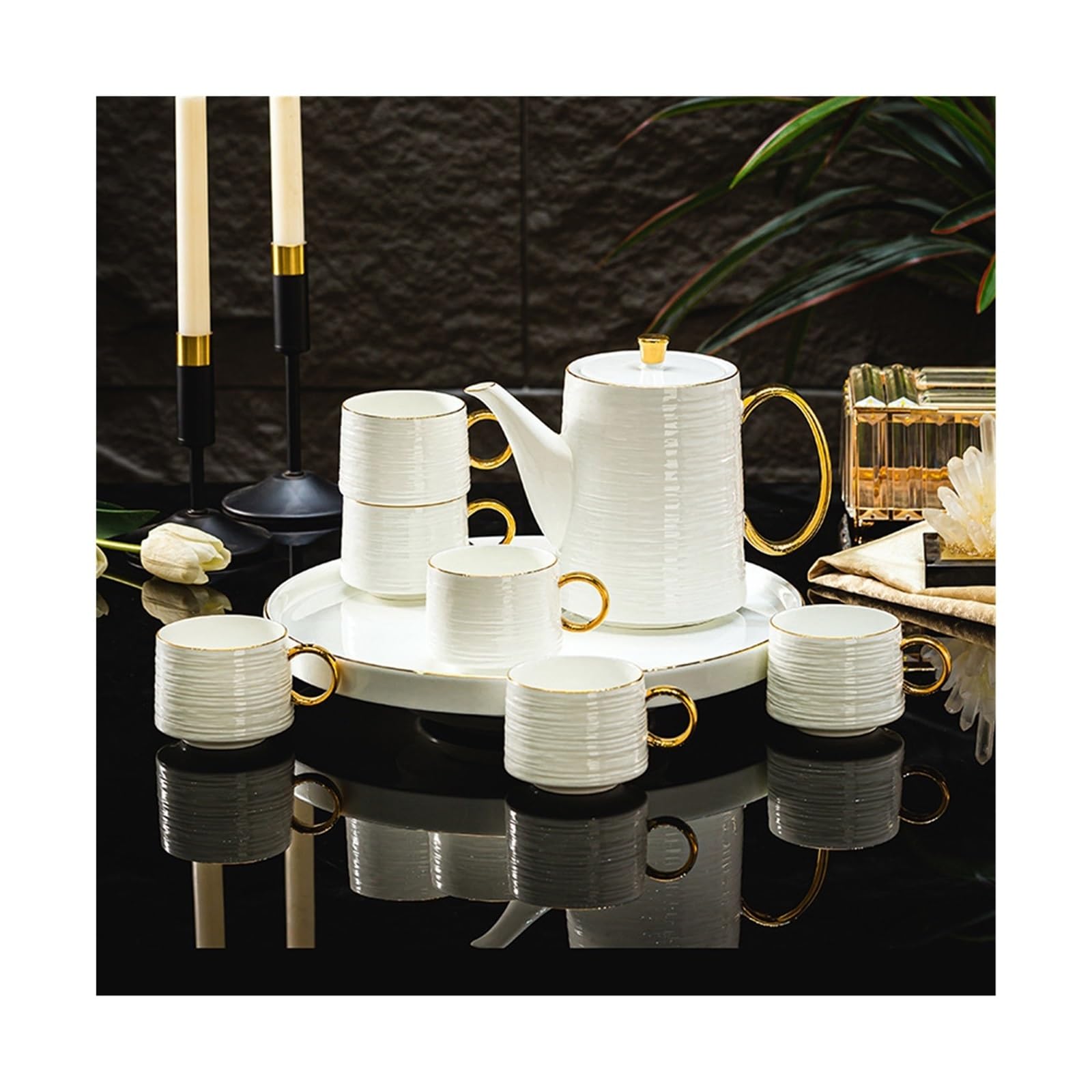 Estrazione a freddo Set bollitore for tazza in ceramica da 8 pezzi Frigorifero