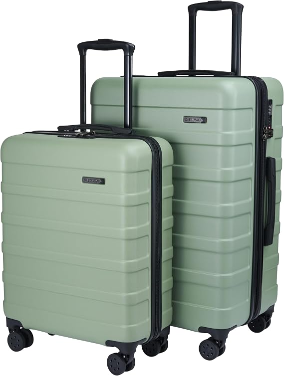 Cabin Max Hard Shell Suitcase Set, 55x40x20 Cabin & Check in Case, 40L