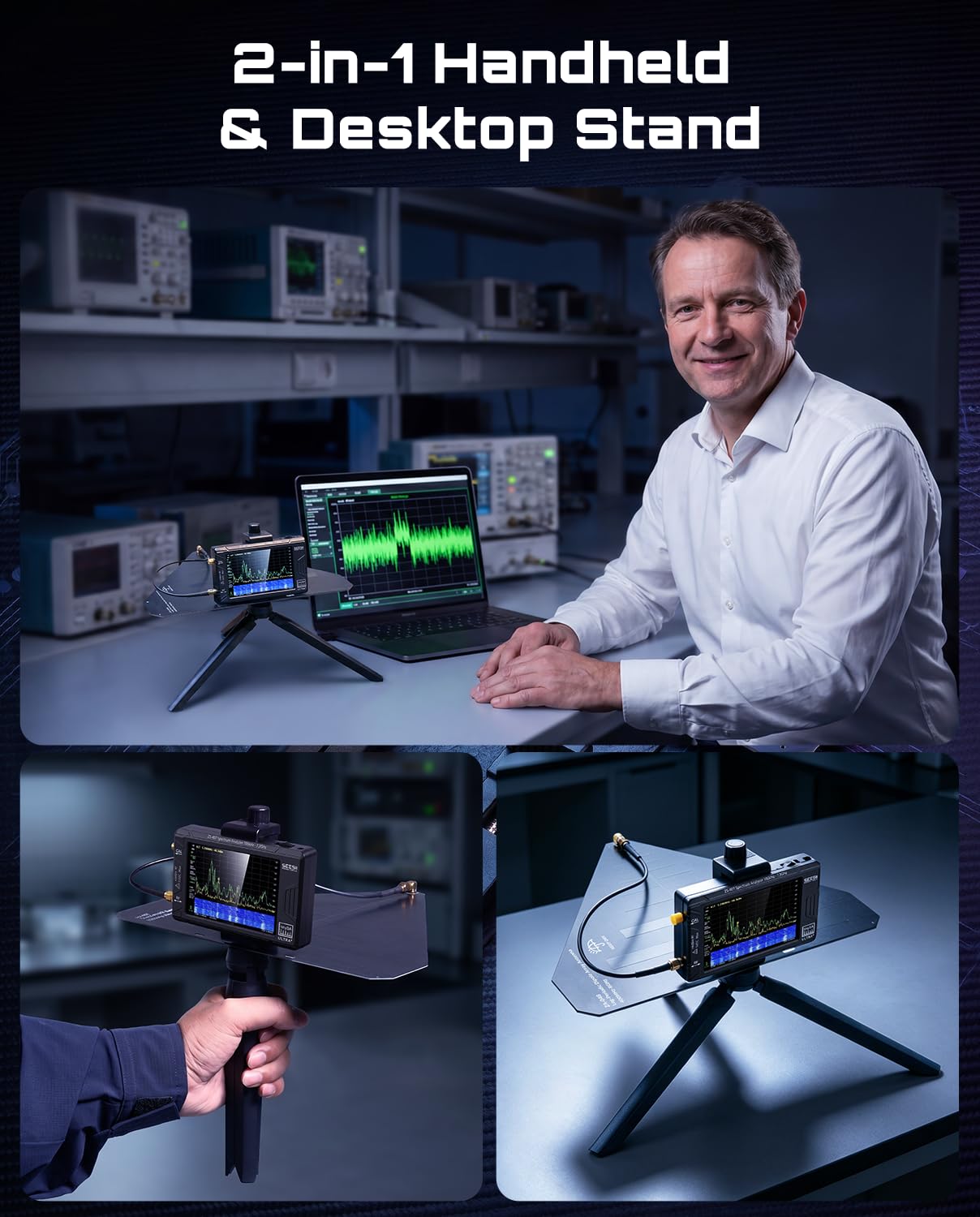 SEESII ZA-048 LPDA Log-Periodische Dipol-Array-Antenne:400MHz-8GHz Richtantenne für HF-Signalrichtungsfindung, für TinySA Ultra+ ZS406/ZS407 Spektrumanalysator