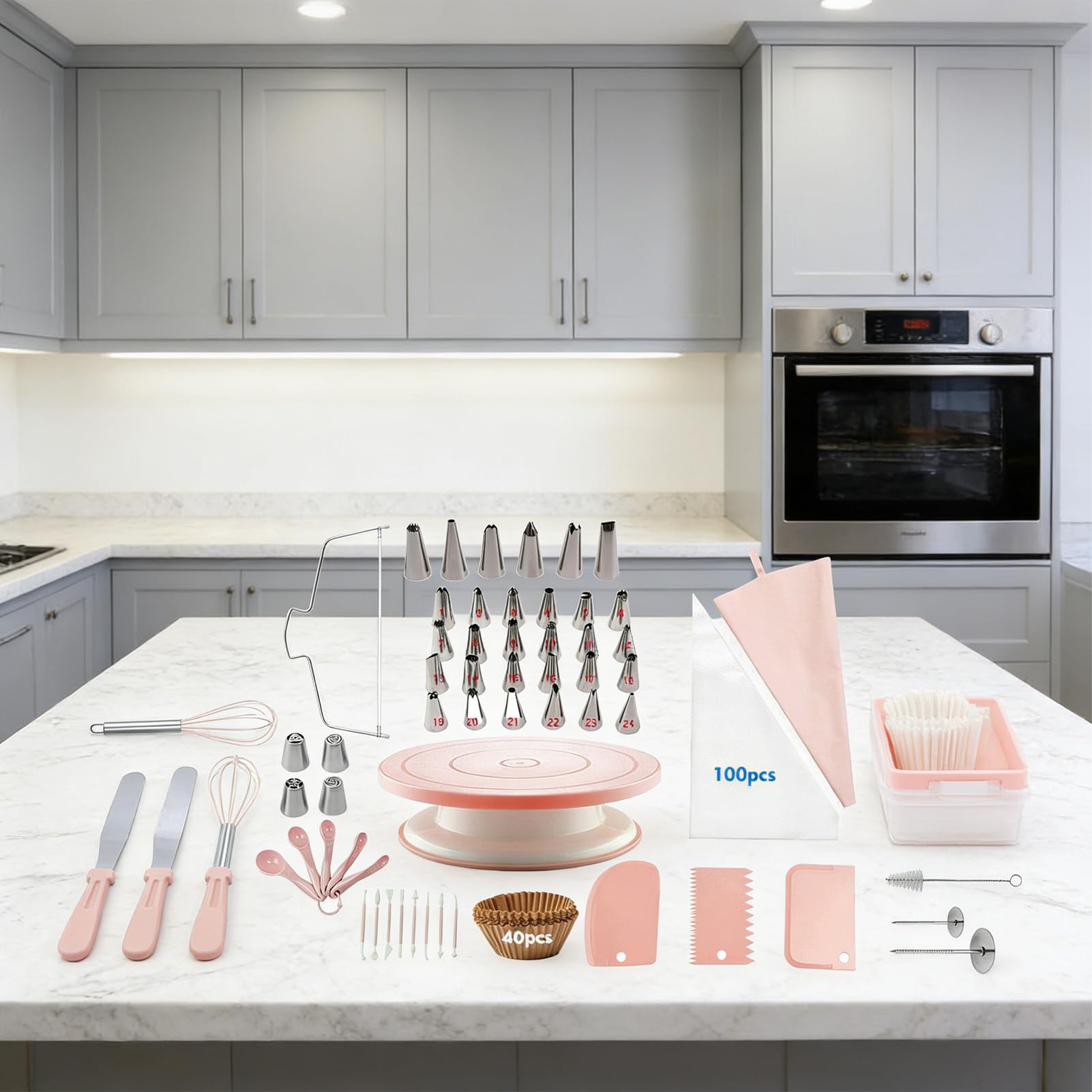 Juego De Decoración De Pastel | Muffin Herramientas Para Hornear - Juego De Herramientas De Decoración De Pasteles,para Pasteleros Principiantes y Avanzados Padres Aficionados Cumpleaños