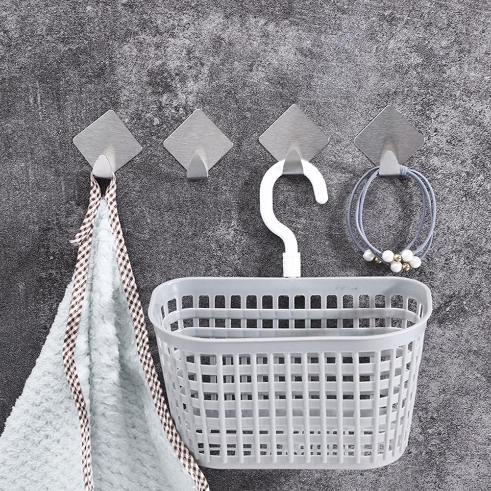 Luxshiny Rotating Hanging Basket with Hooks 6-Pack 7.08X4.13X3.74 Inch Wall Mounted Plastic Shower Basket Kitchen Storage Organizer Space-Saving Home & Bathroom