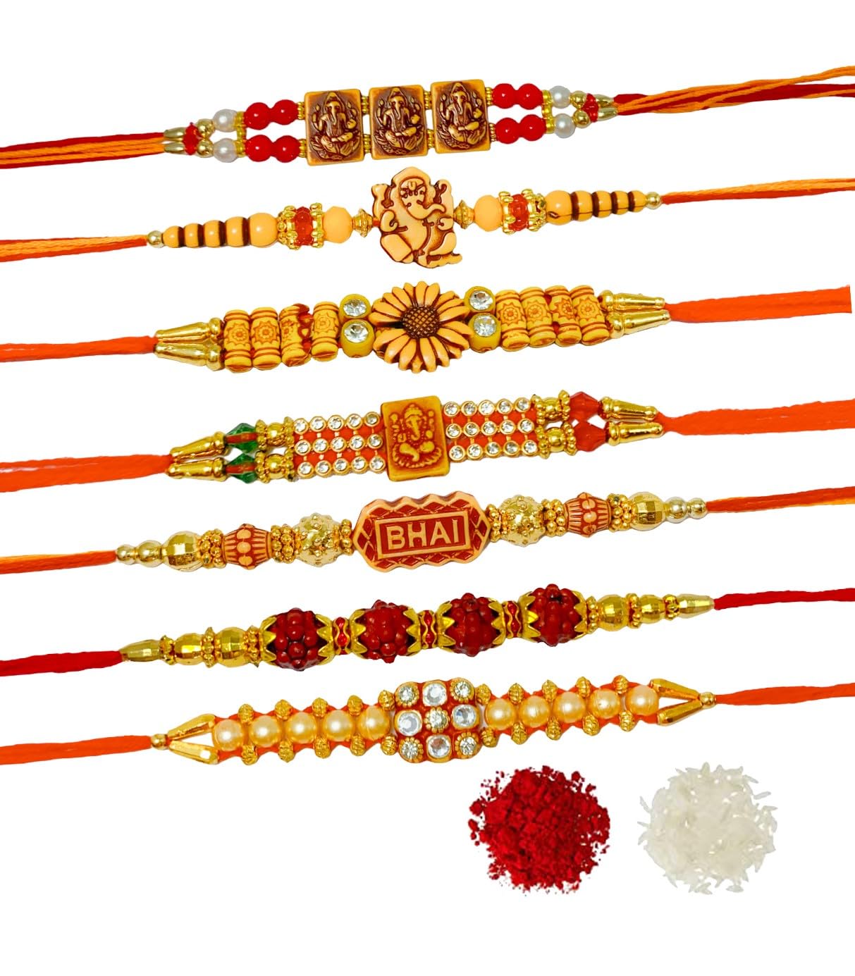 Evisha Assorted Design 7 Mix Rakhi For Brother | Rakhi Combo-7Mix-8 | rakhi || rakhi set || rakhi for brother || rakhi combo || bhaiya bhabhi rakhi || rakhi gifts (B099Q3ZMJ3) Amazon Price History, Amazon Price Tracker