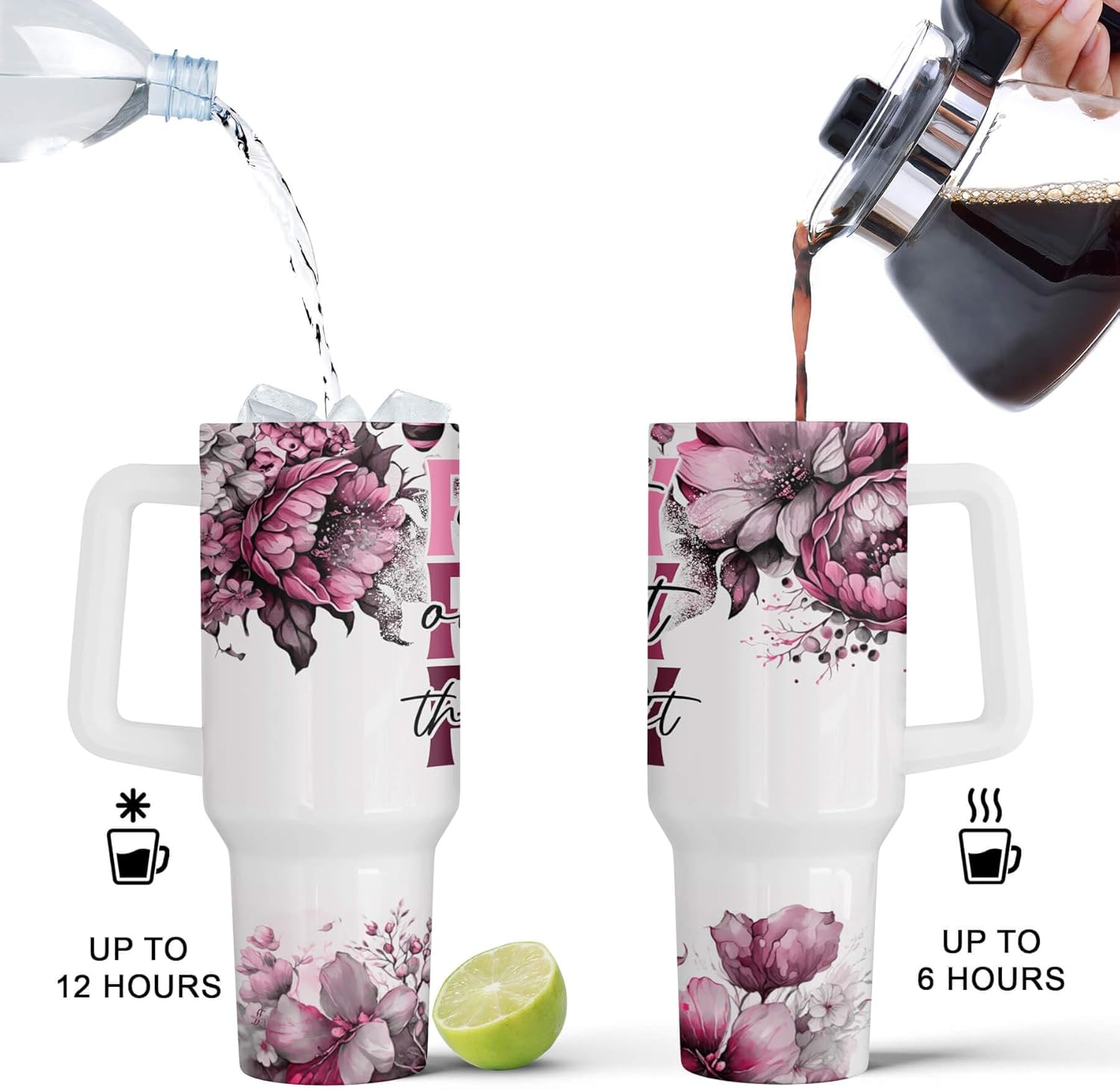 Fancyfams Christian Gifts for Women, 40 oz Stainless Steel Travel Tumbler with Handle Lid Straw, Birthday Gift for Mom, Friend, Religious Inspirational (Pray On It) - Image 7