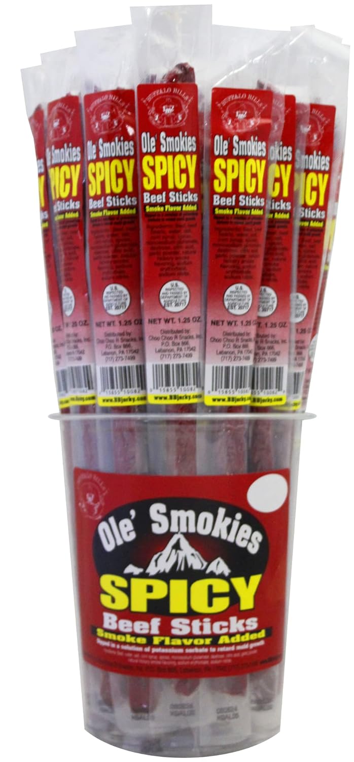 Buffalo Bills Spicy Ole Smokies - 15 Wrapped Beef Sticks Per Tub