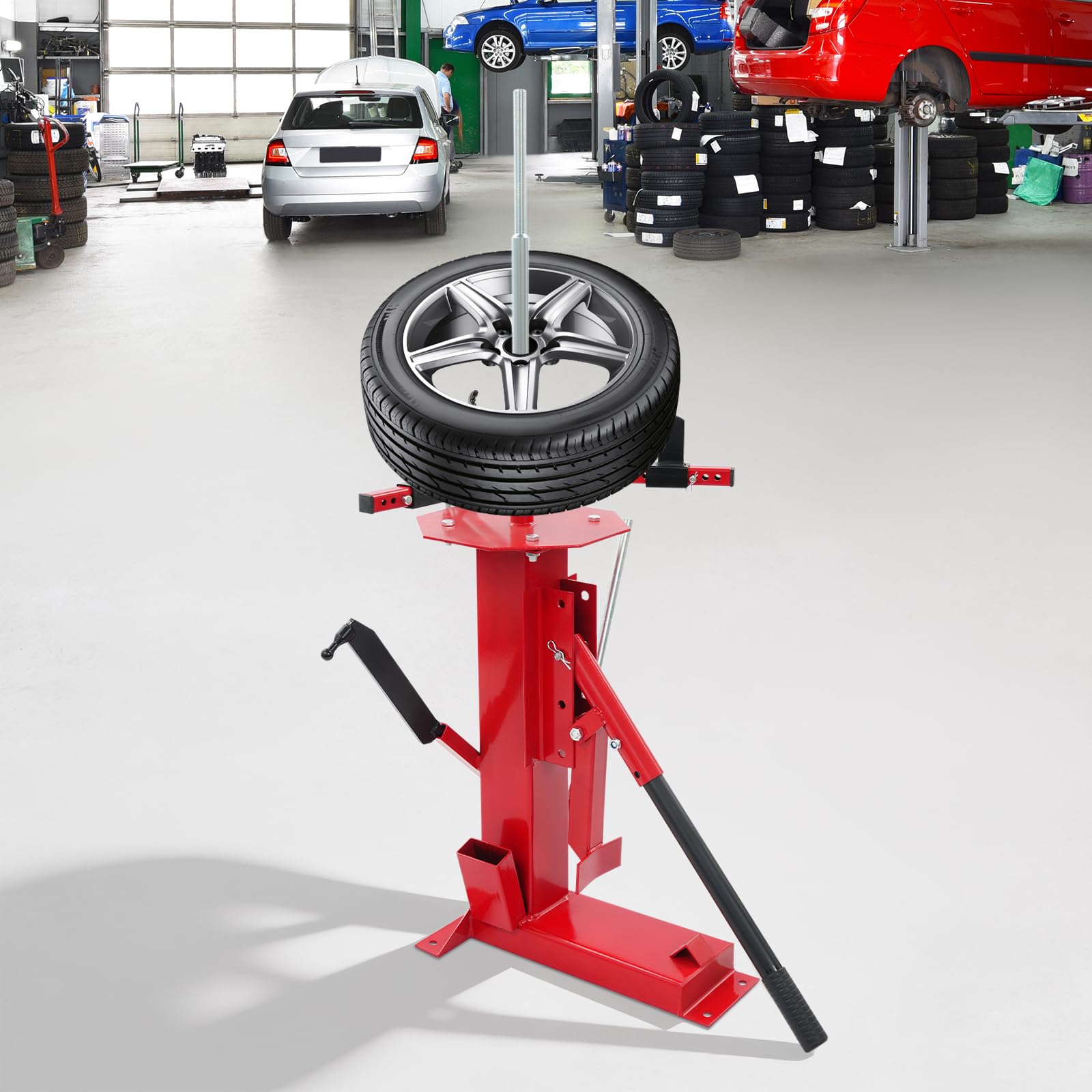 Démonte-pneu manuel en acier au carbone portable pour pneus de 10 à 43 cm, compatible avec voiture, camion, remorque, pour maison, garage et atelier