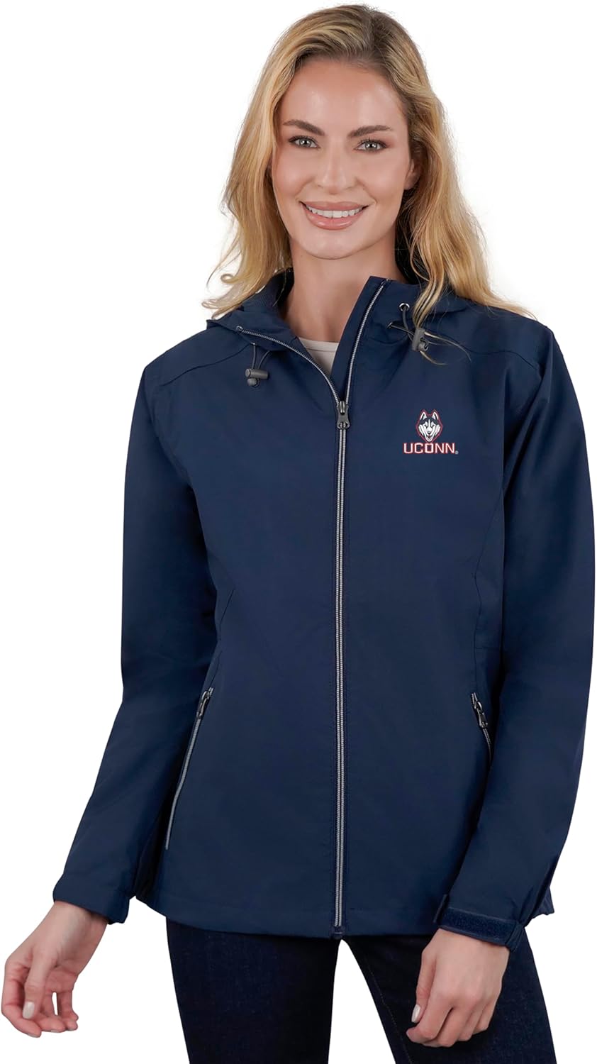 Vantage Apparel Women’s NCAA Newport Jacket – Waterproof, Windproof, Packable Rain Jacket