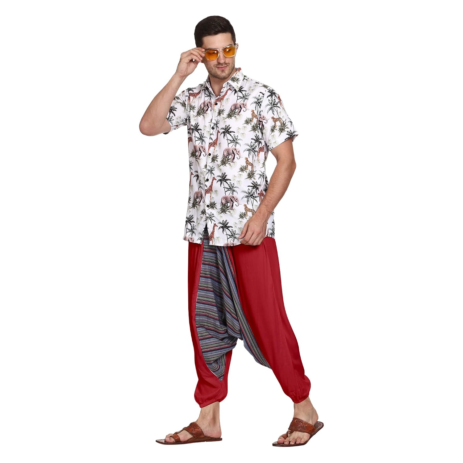TINSIE Men Women Summer Sleepwear Yoga Casual Maternity Harem Pants