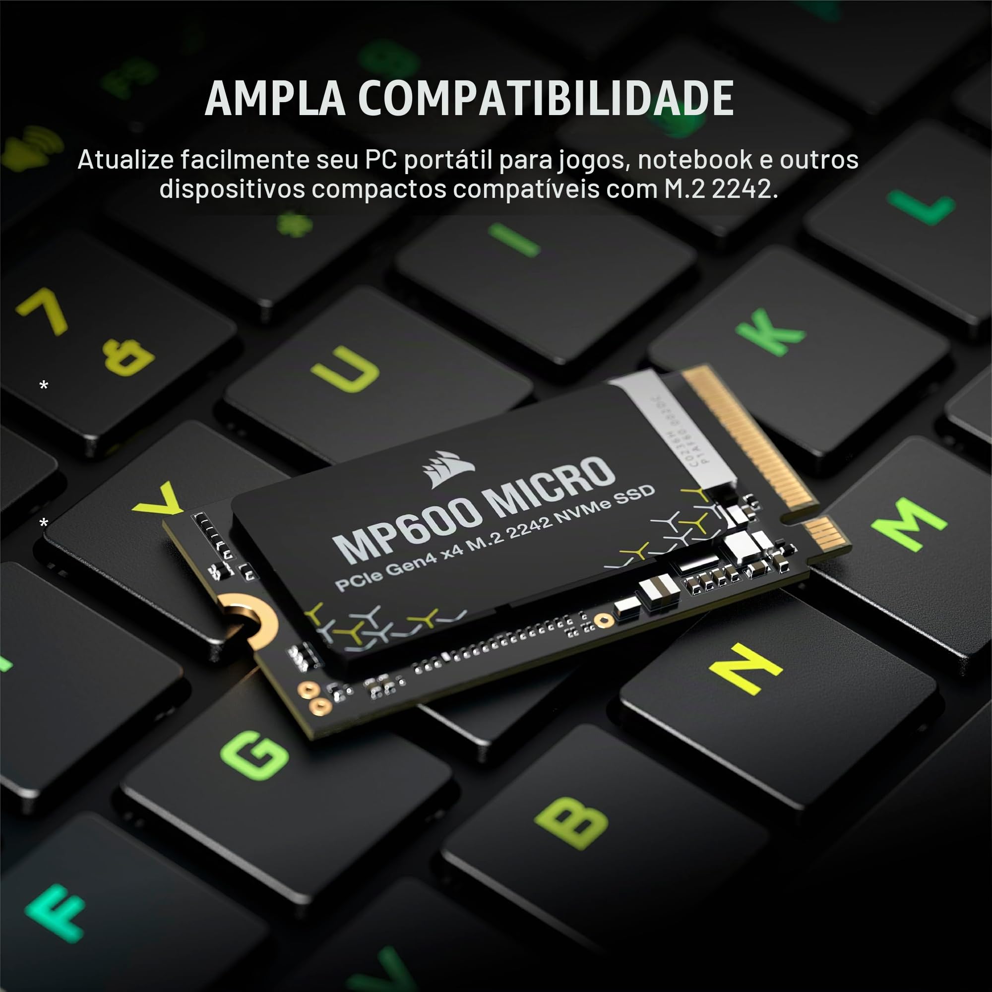 Corsair SSD MP600 Micro 1TB M.2 NVMe PCIe x4 Gen4 Gen4 – M.2 2242
