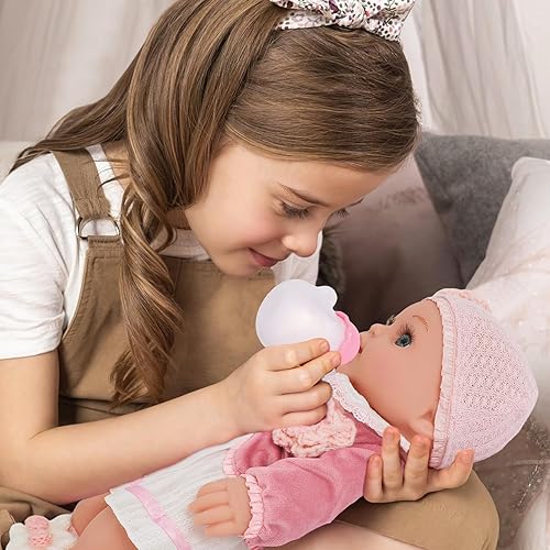 Miniatura 6 de Juego de muñecas de bebé de 12 pulgadas con accesorios de ropa, incluye trajes, chupete, pañal desechable, manta, biberón de alimentación para niños