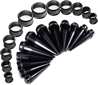 24PC Big Gauges Kit Stretching 00G-20mm Multicolor Acrylic Tapers Steel Plugs Tunnels Set - coolthings.us