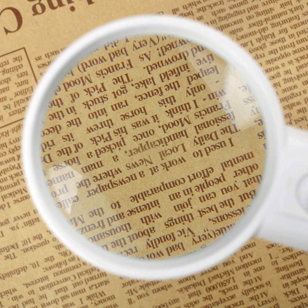 Bright Power Handheld Reading Magnifying Glass with Light- for Small, Map, Coins, Inspection and Jewelry Loupe