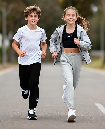Balabala Girls Sweatpants Summer Lightweight Baggy Joggers Boys Joggers Pockets Pants Cinched Bottom Hip Hop Dance Pants