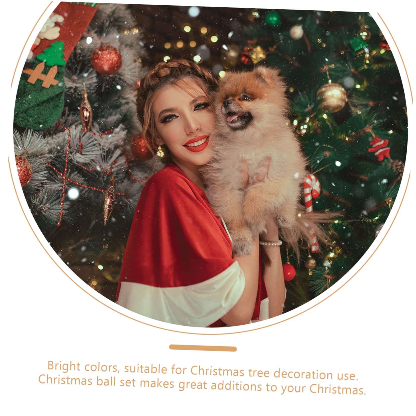 Ciieeo 48pezzi Palla di Natale Sospesa per Decorazioni Natalizie Palla da Festa da Appendere all Albero di Natale Materiale Leggero e Sicuro
