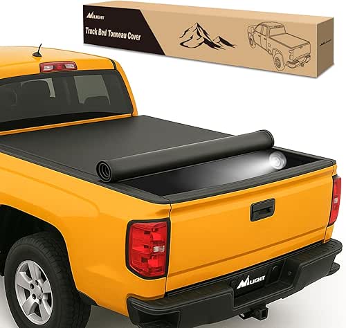 Nilight Soft Roll-Up Tonneau Cover Compatible with Chevy Silverado/GMC Sierra