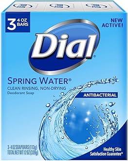Antibacterial Deodorant Soap, Spring Water, 4 Ounce, 3 Bars