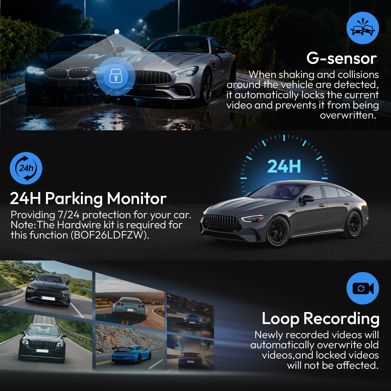 Przednia kamera samochodowa 4K do Volvo EX30 2025 Twin Single Motor AWD RWD, styl OEM, nagrywanie w pętli, wbudowane WiFi i aplikacja, czujnik grawitacji, obraz 2160p łatwy w instalacji, karta
